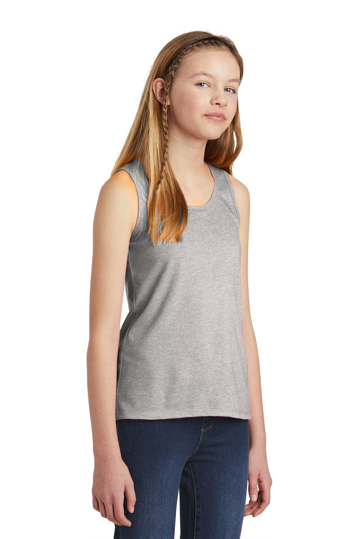 Lt Hthr Grey District Girls V.I.T. Tank DT6303YG
