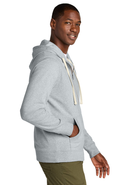Lt Hthr Grey District Re-Fleece Full-Zip Hoodie DT8102