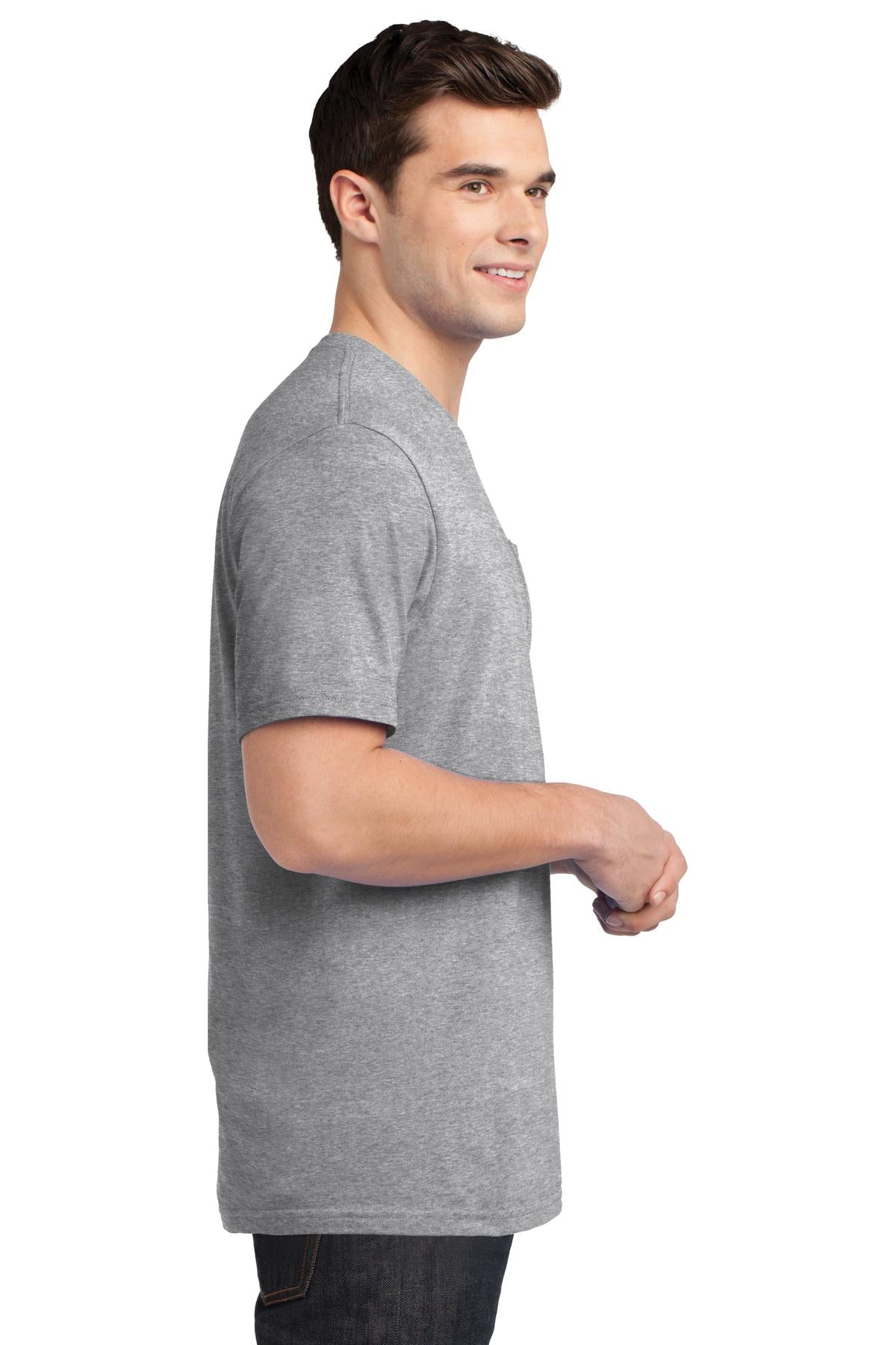 Lt Hthr Grey District Very Important Tee with Pocket. DT6000P
