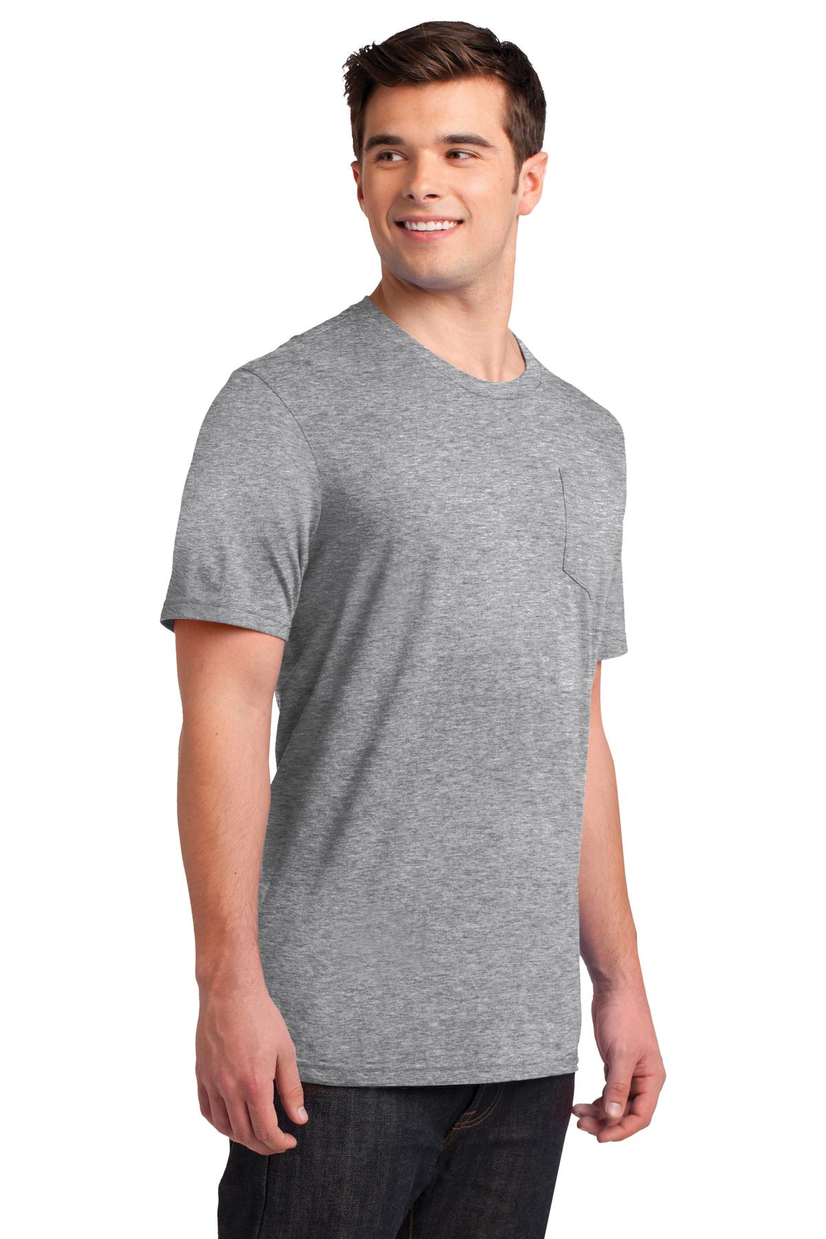 Lt Hthr Grey District Very Important Tee with Pocket. DT6000P