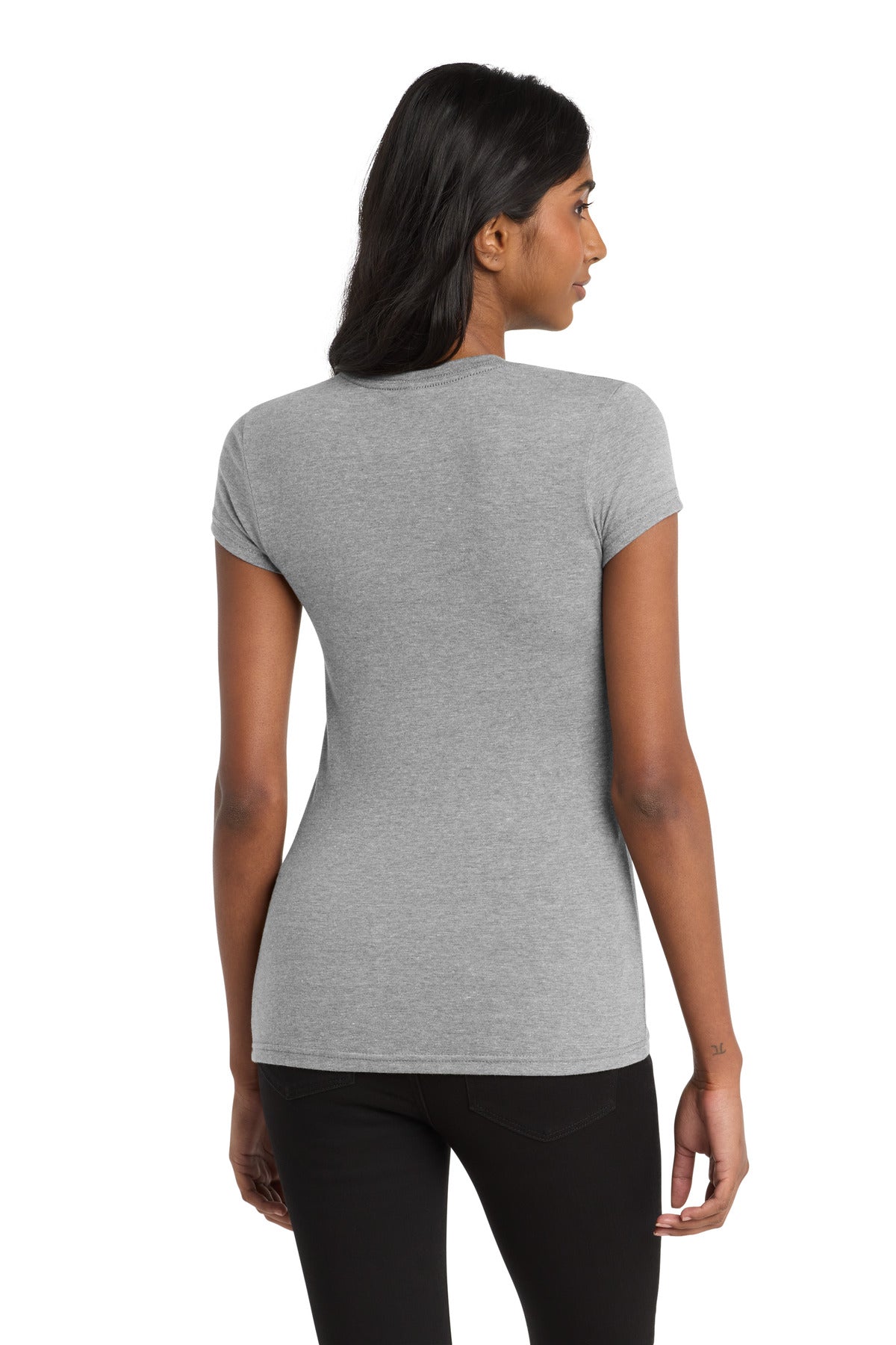 Lt Hthr Grey District Women's Fitted Very Important Tee . DT6001