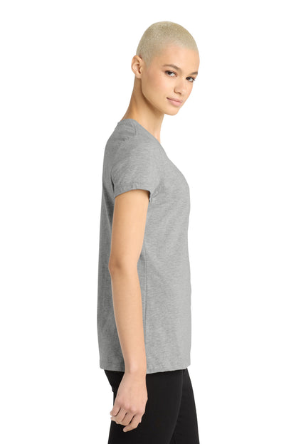 Lt Hthr Grey District Women's Perfect Blend CVC Tee. DM108L