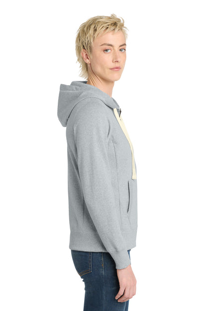 Lt Hthr Grey District Women's Re-Fleece Full-Zip Hoodie DT8103