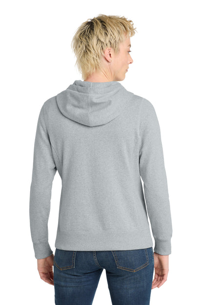 Lt Hthr Grey District Women's Re-Fleece Full-Zip Hoodie DT8103