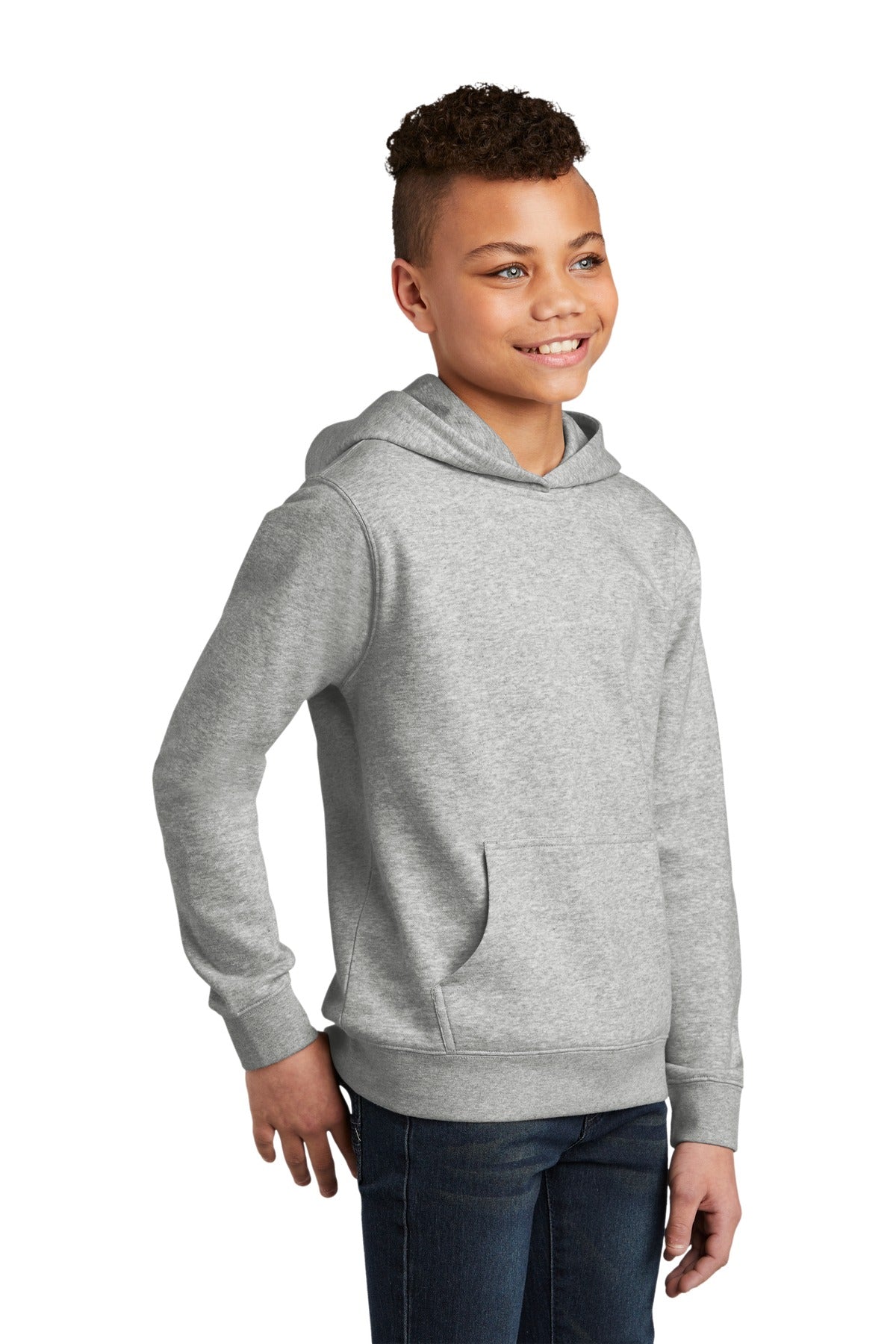 Lt Hthr Grey District Youth V.I.T. Fleece Hoodie DT6100Y