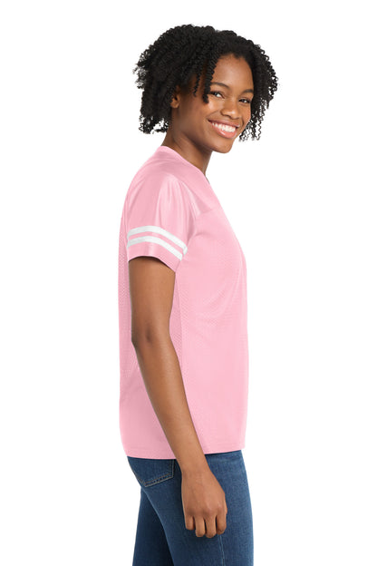 Lt Pink/White Sport-Tek Women's PosiCharge Replica Jersey. LST307