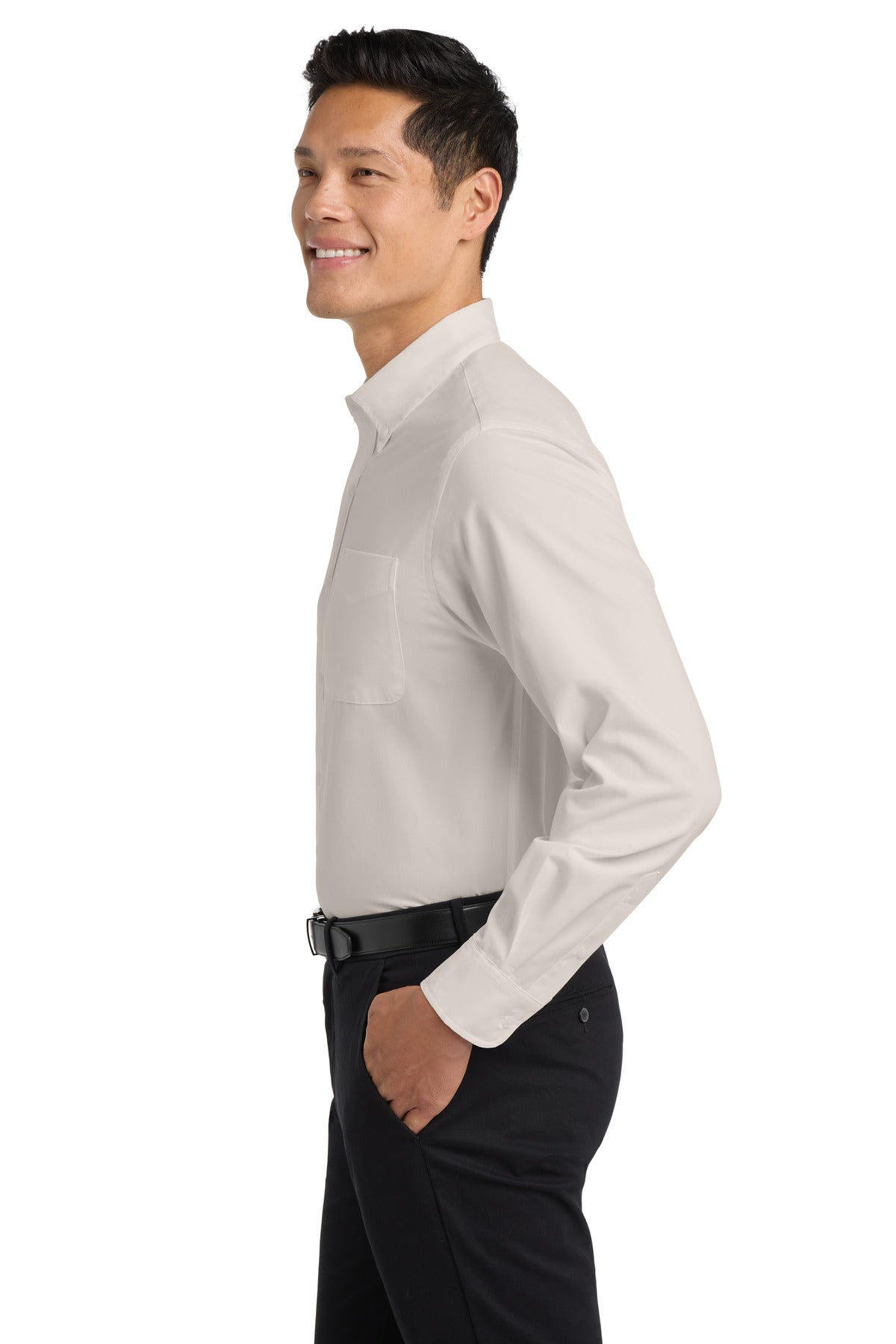 LT STN/CLSC NY Port Authority Extended Size Long Sleeve Easy Care Shirt S608ES
