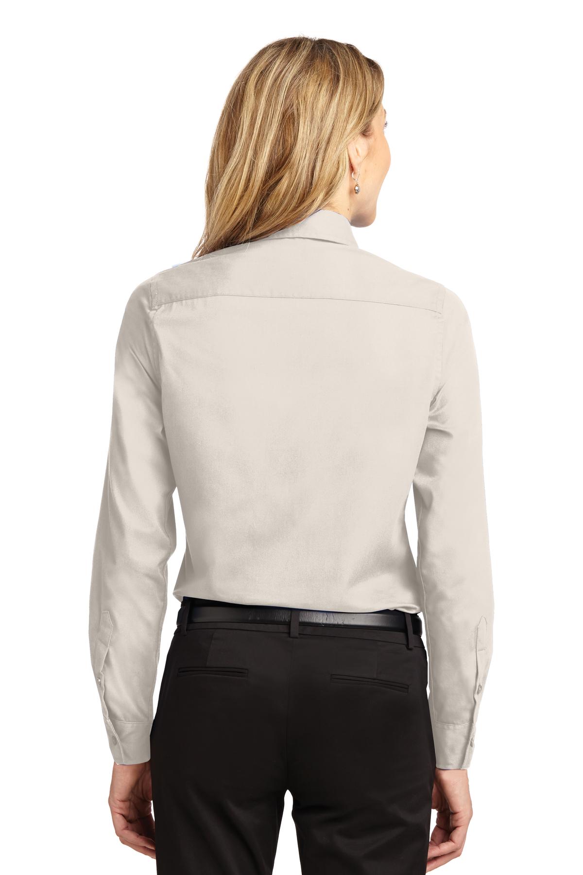 Lt Stone/Cl Ny Port Authority Women's Long Sleeve Easy Care Shirt. L608