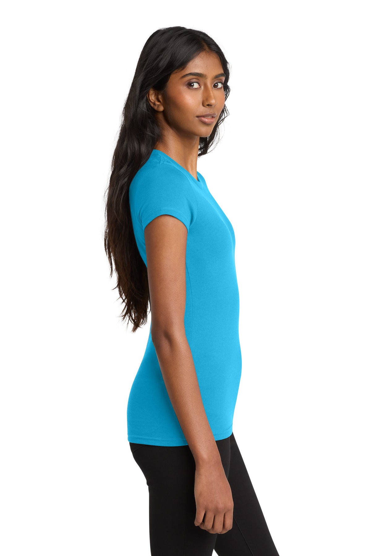 Lt Turquoise District Women's Fitted Very Important Tee . DT6001
