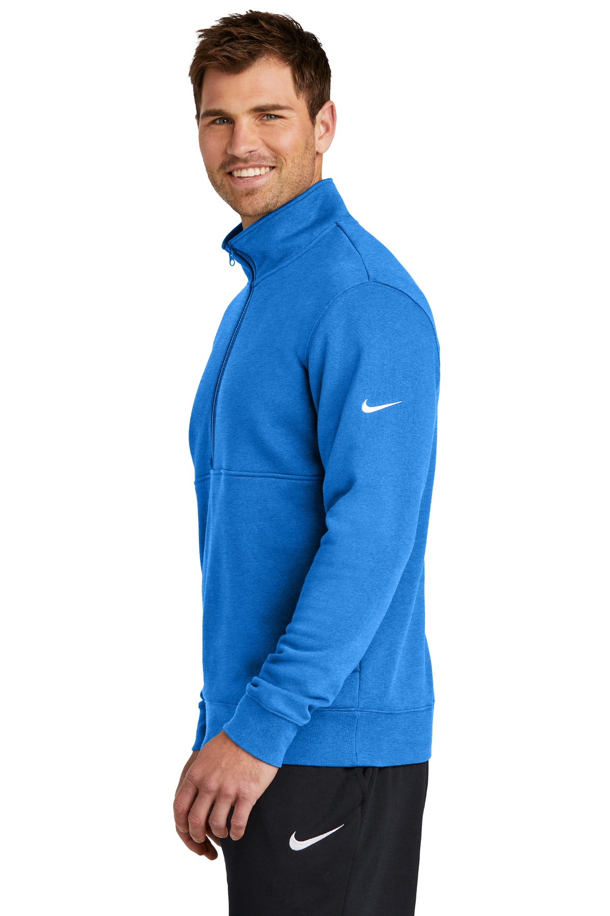 LtGameRyHt Nike Club Fleece Sleeve Swoosh 1/2-Zip NKDX6718