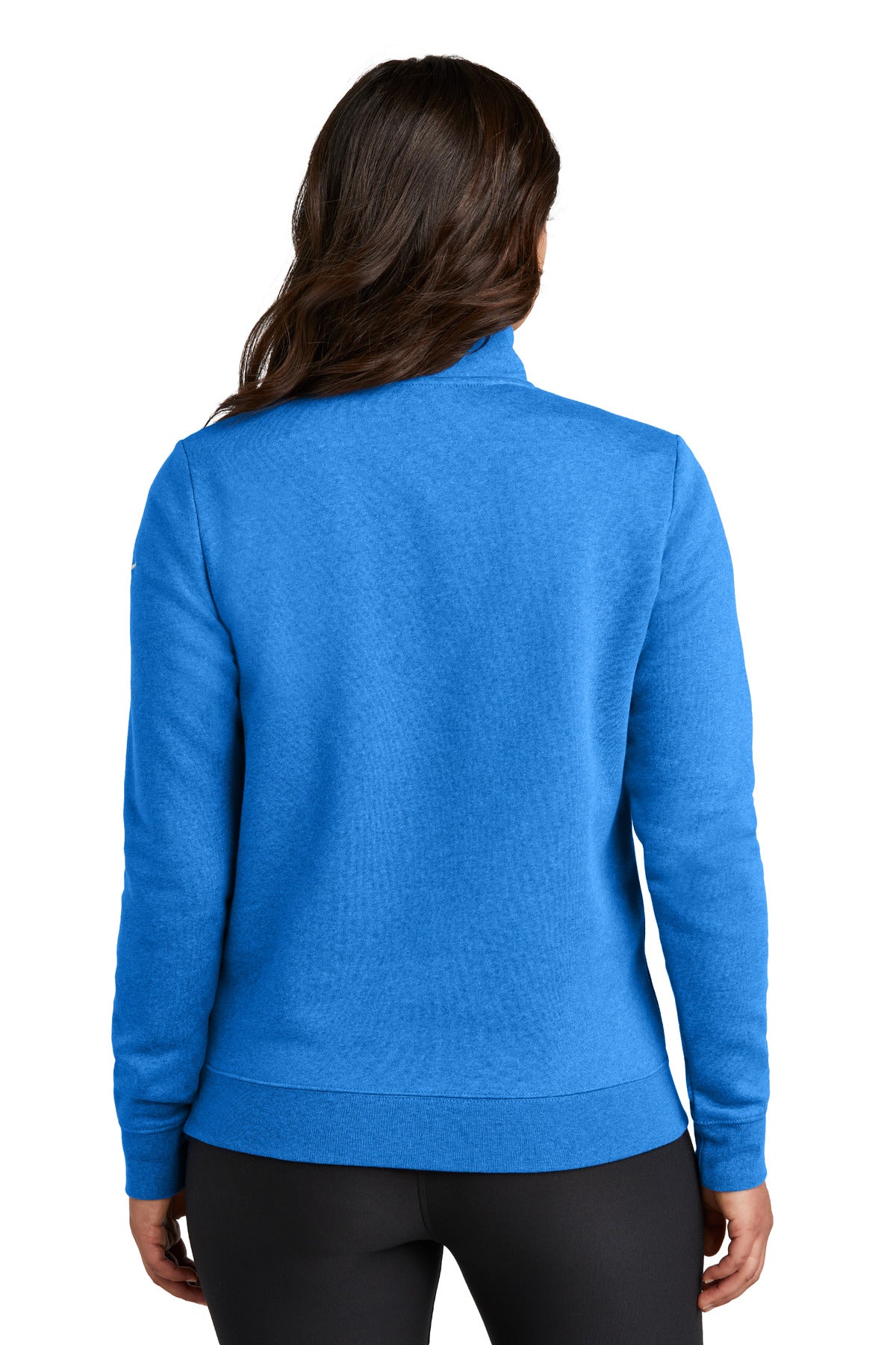 LtGameRyHt Nike Women's Club Fleece Sleeve Swoosh 1/2-Zip NKDX6720