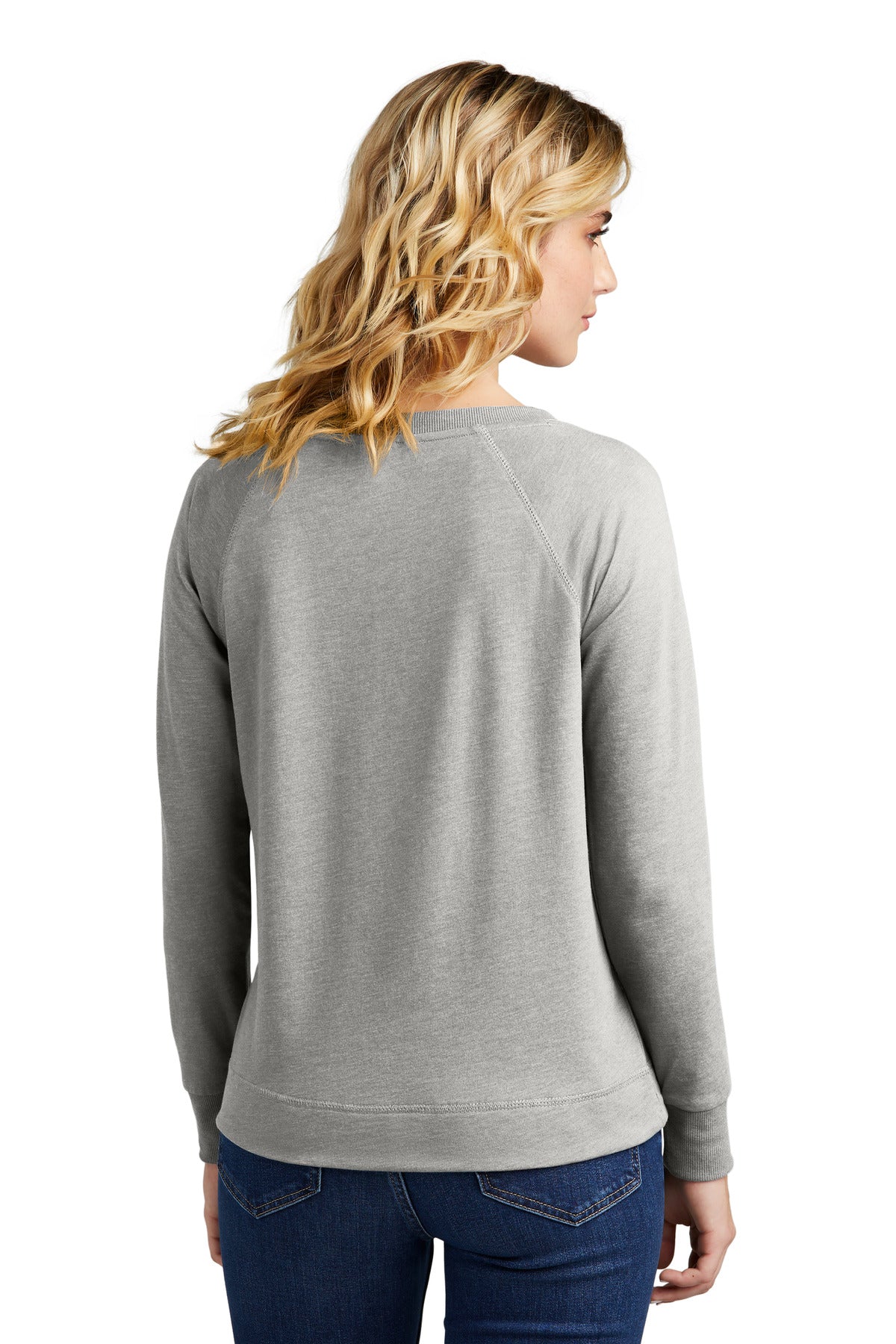 LtHtGry District Women's Featherweight French Terry Long Sleeve Crewneck DT672