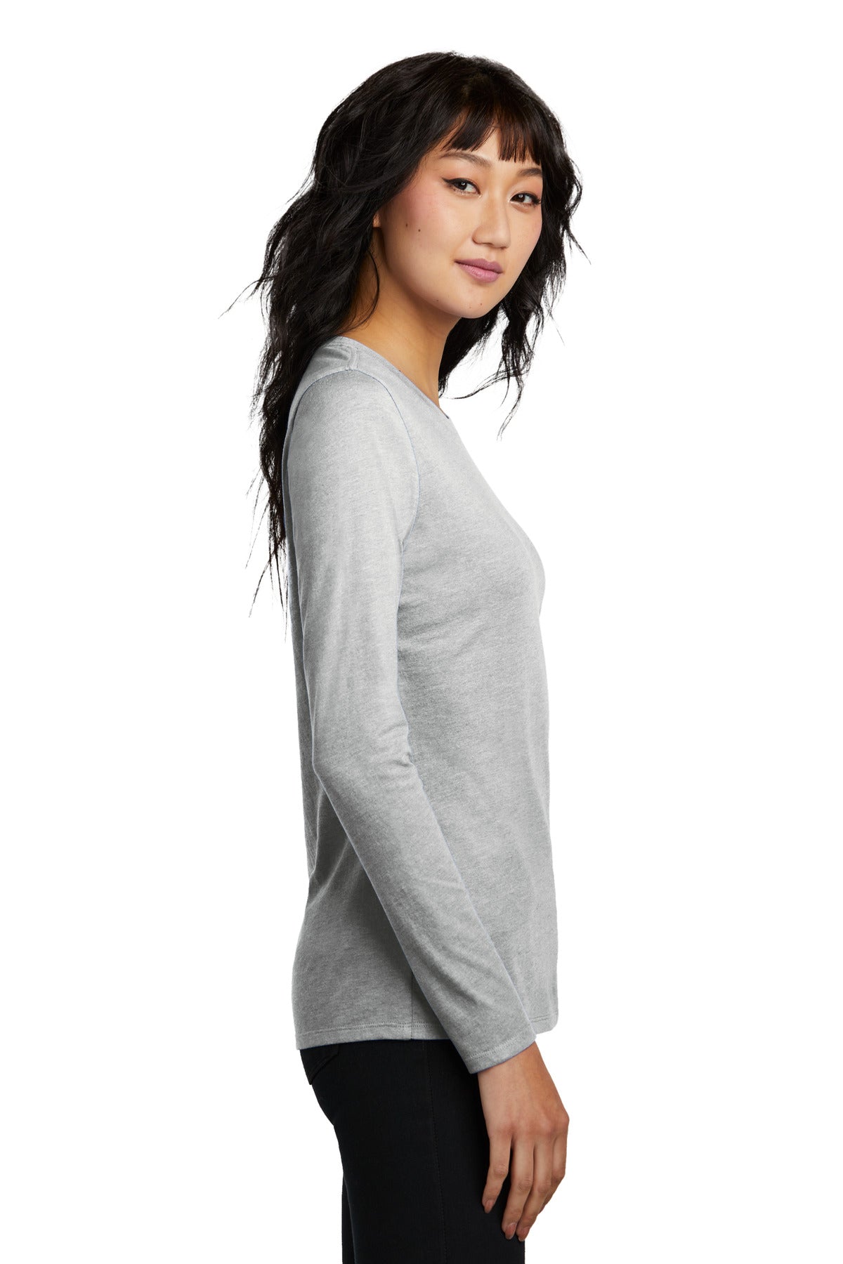 LtHtGry District Women's Perfect Blend CVC Long Sleeve Tee DT110