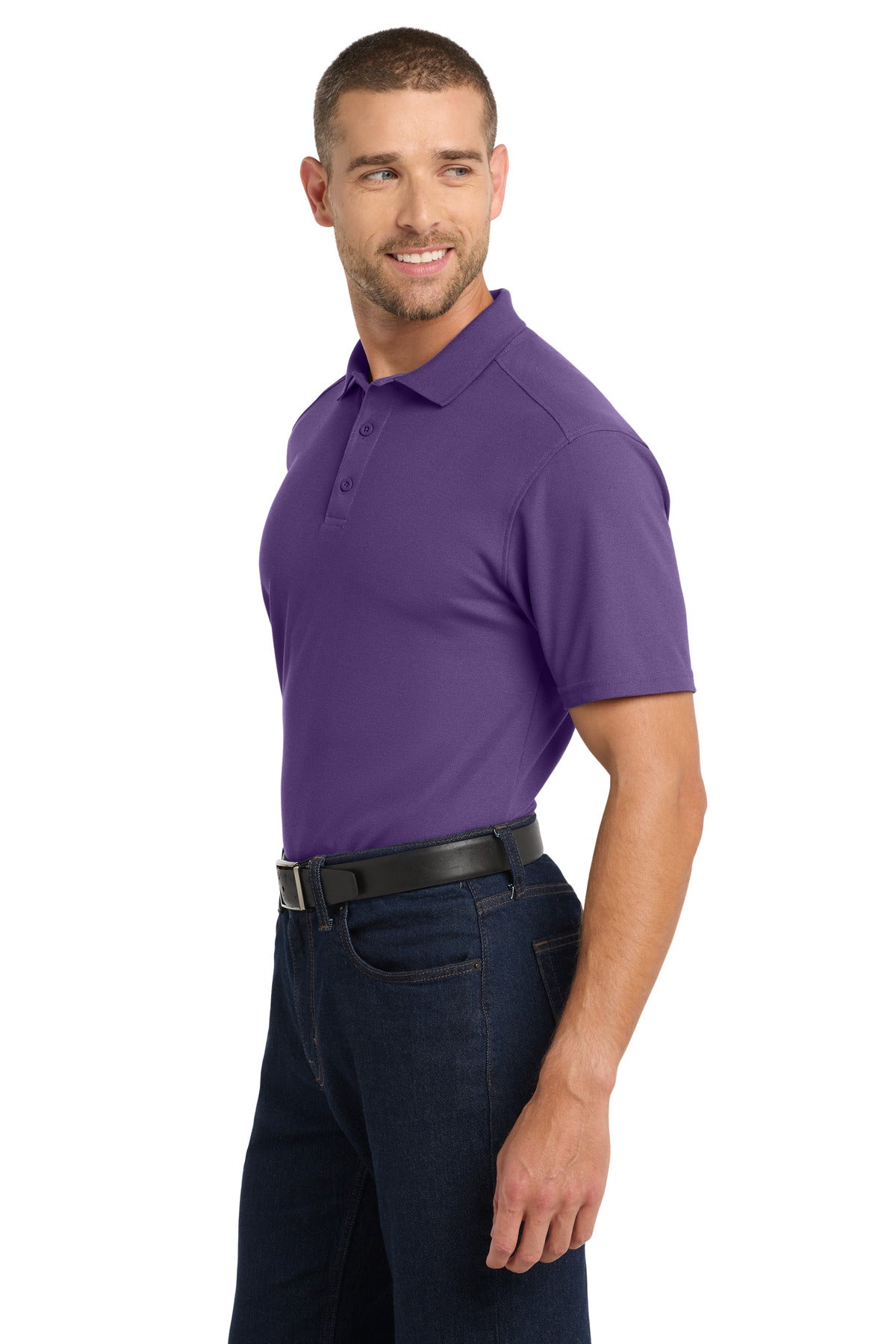 Majestic Purp Port Authority EZPerformance Pique Polo. K600