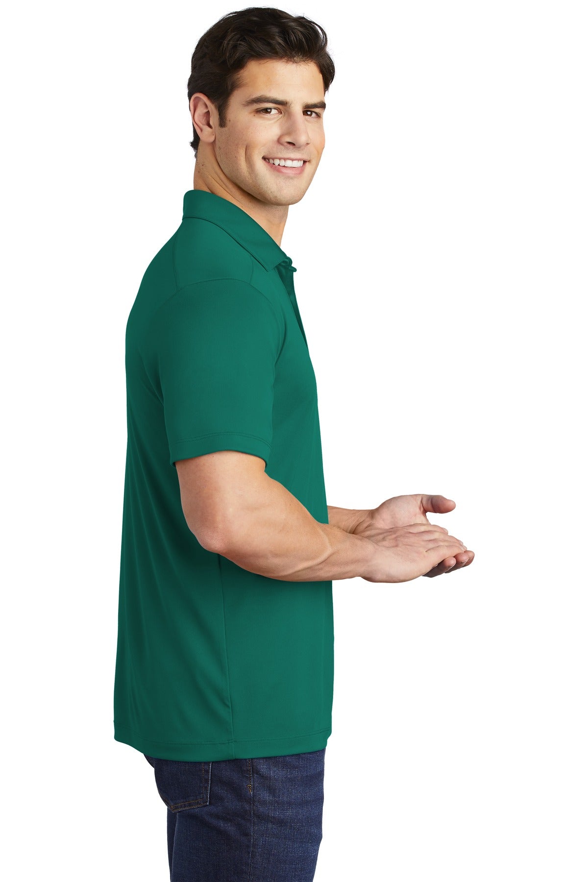 Marine Green Sport-Tek Posi-UV Pro Polo. ST520