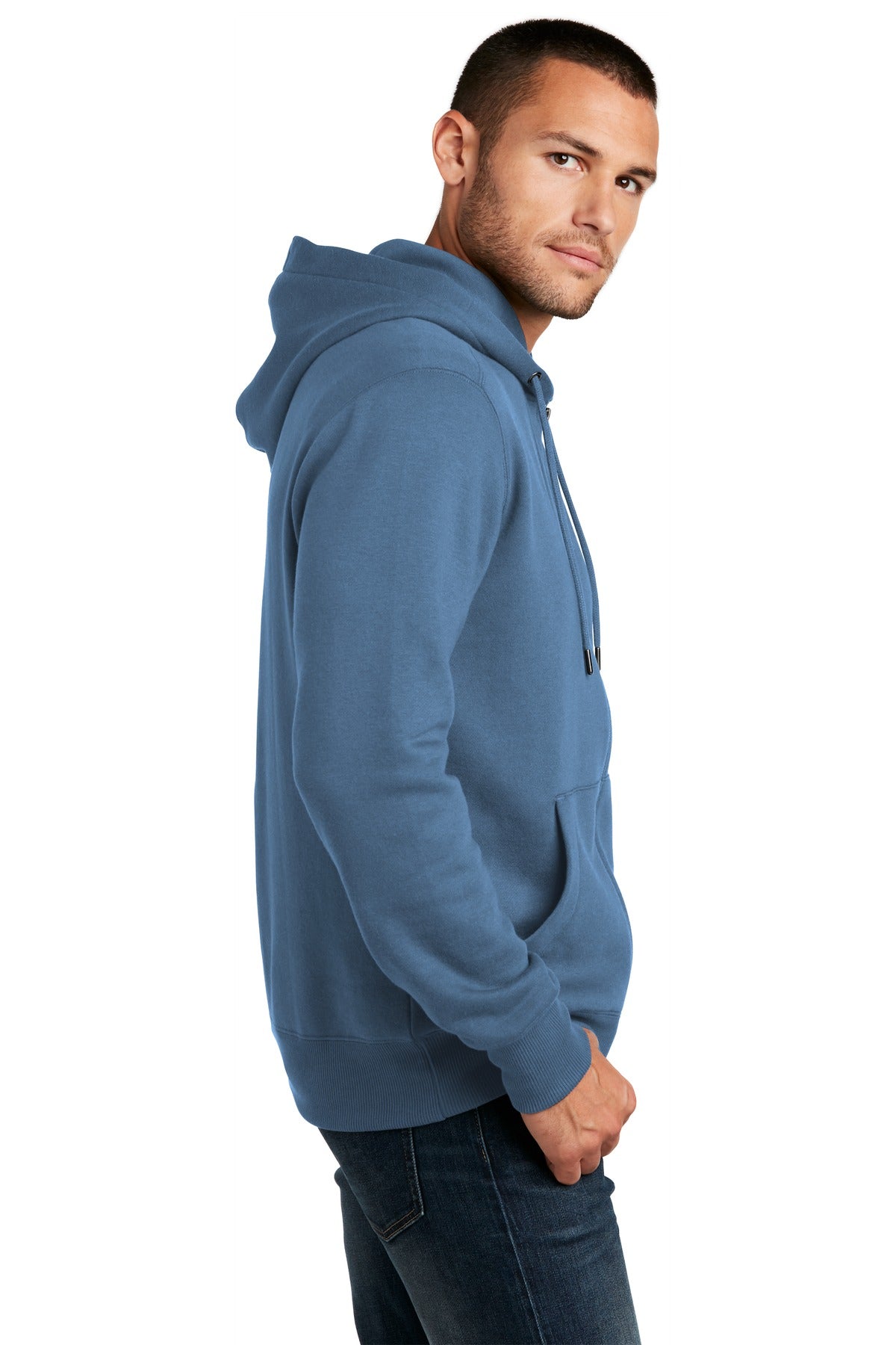 Maritime Blue District Perfect Weight Fleece Full-Zip Hoodie DT1103