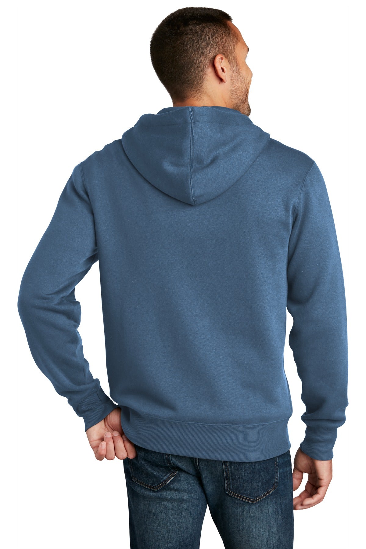 Maritime Blue District Perfect Weight Fleece Full-Zip Hoodie DT1103