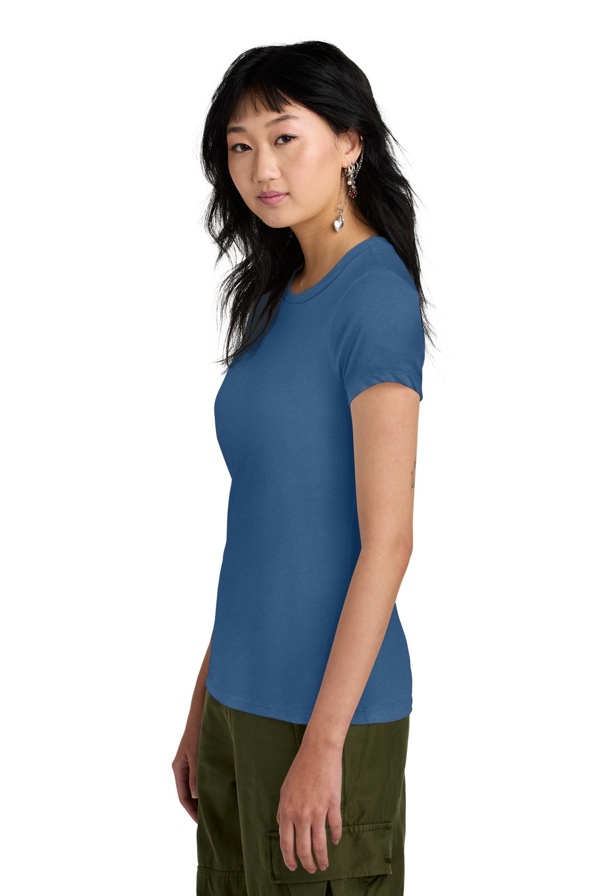 Maritime Blue District Women's Perfect Weight Tee. DM104L