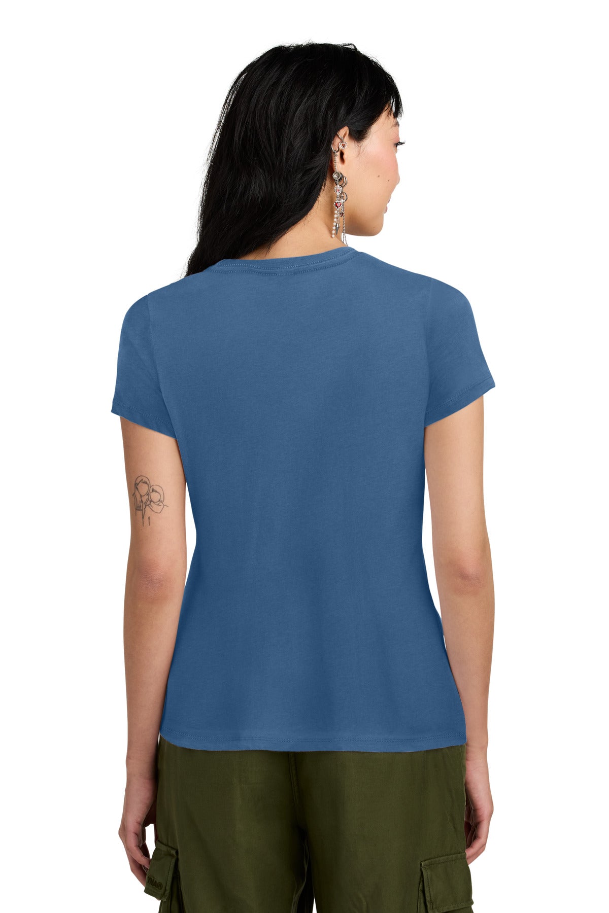 Maritime Blue District Women's Perfect Weight Tee. DM104L