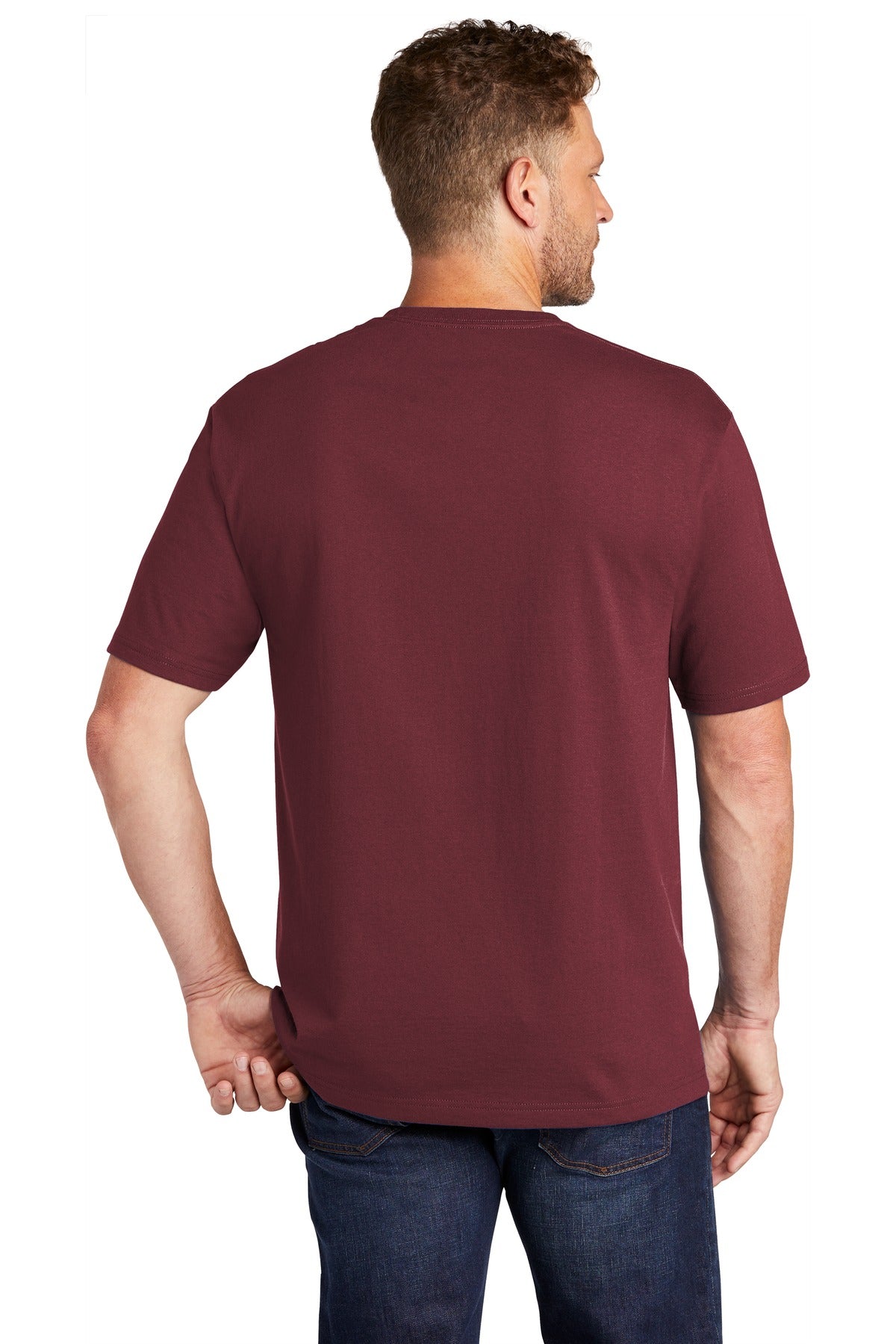 Maroon CornerStone Workwear Pocket Tee CS430