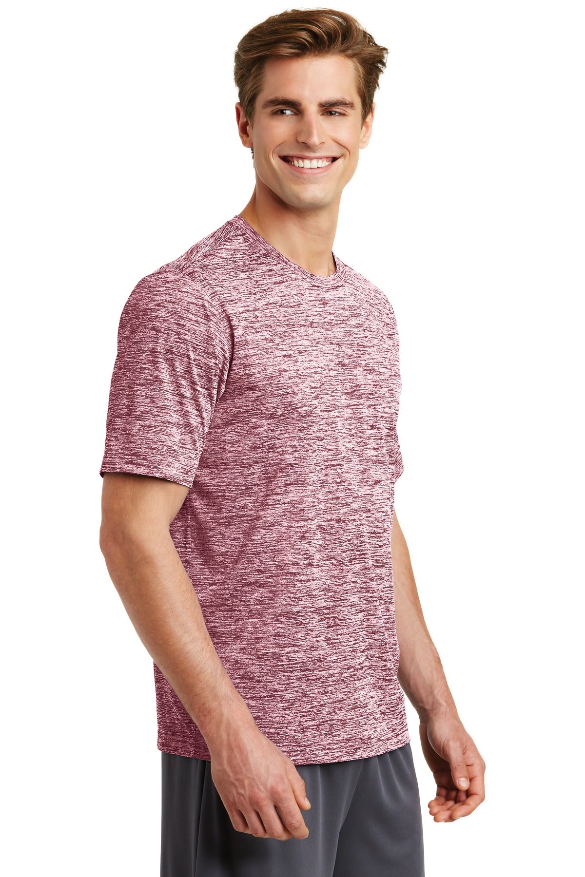 Maroon Electrc Sport-Tek PosiCharge Electric Heather Tee. ST390