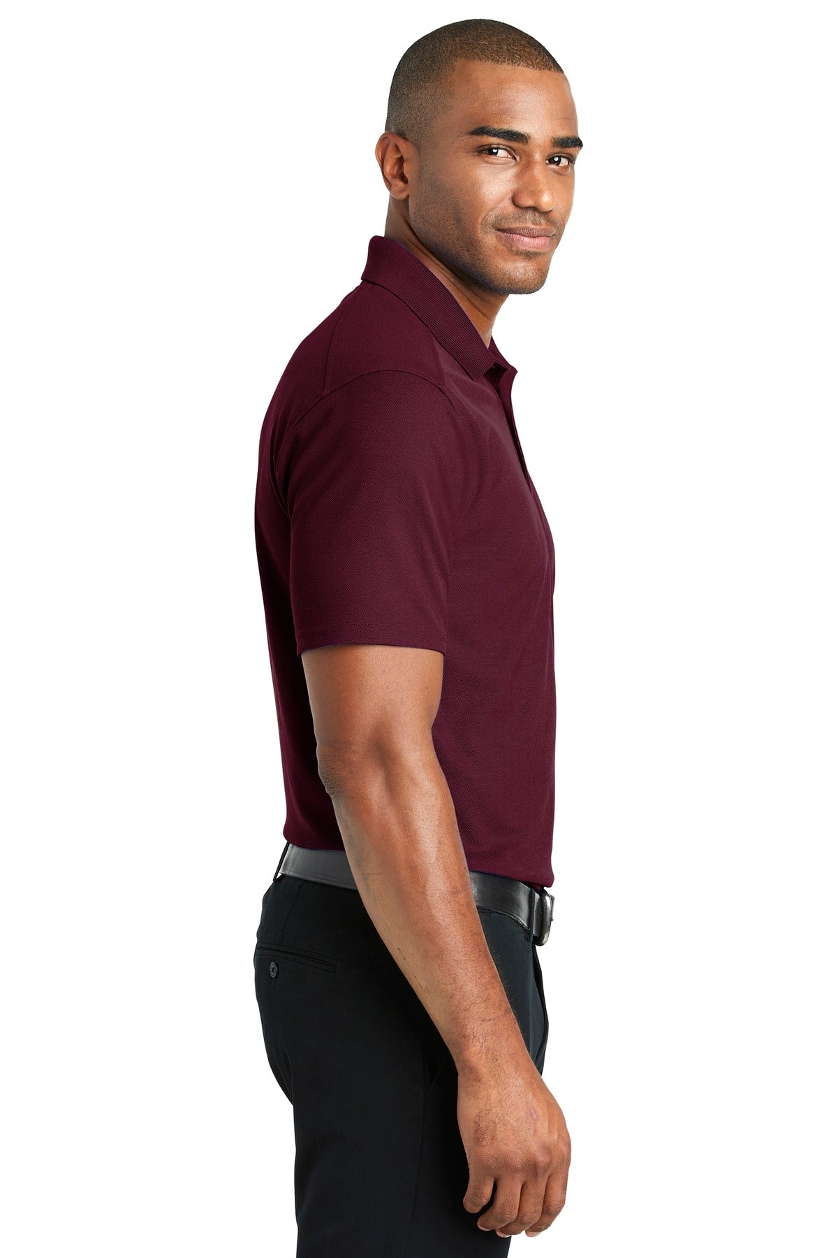 Maroon Port Authority EZPerformance Pique Polo. K600