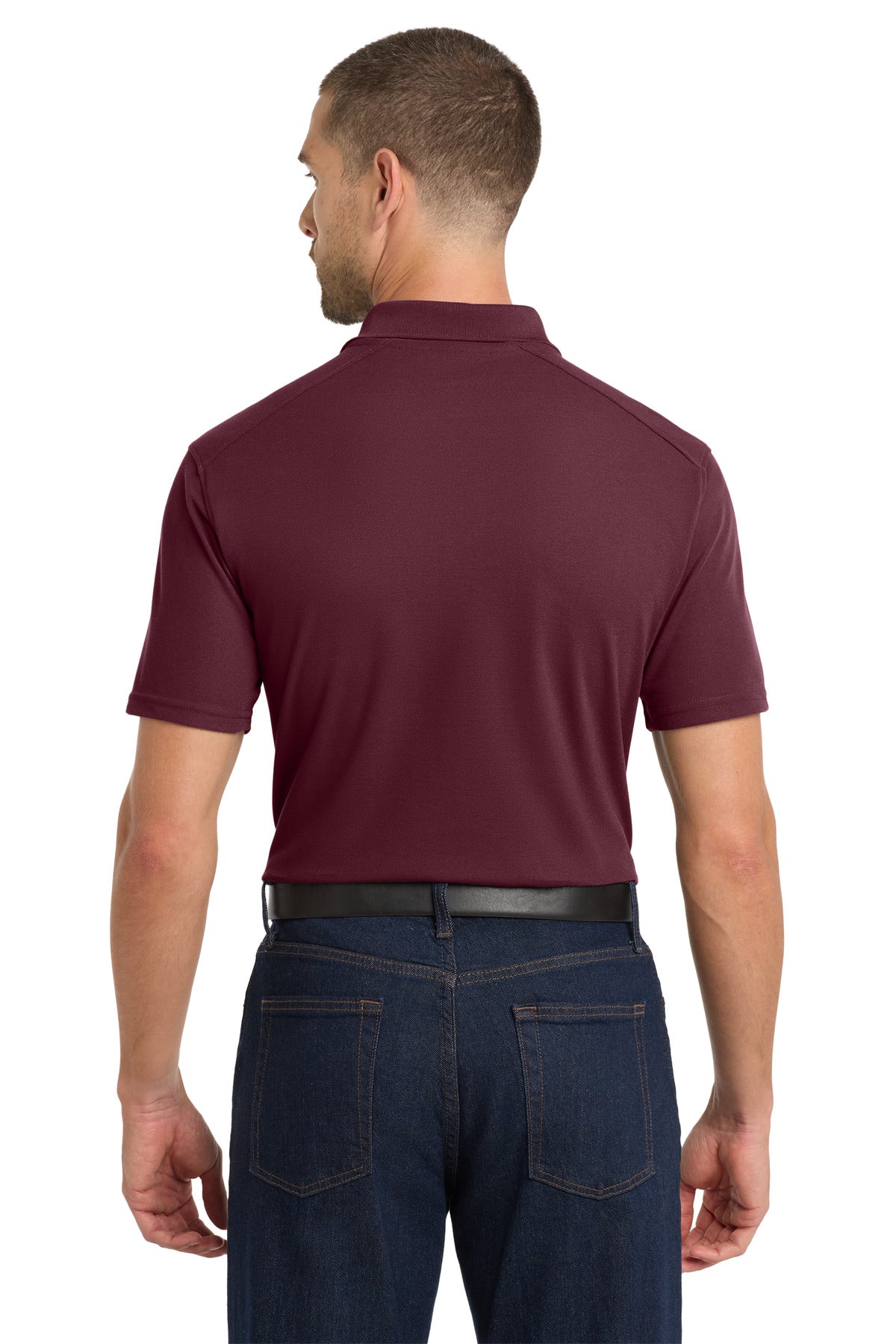 Maroon Port Authority EZPerformance Pique Polo. K600