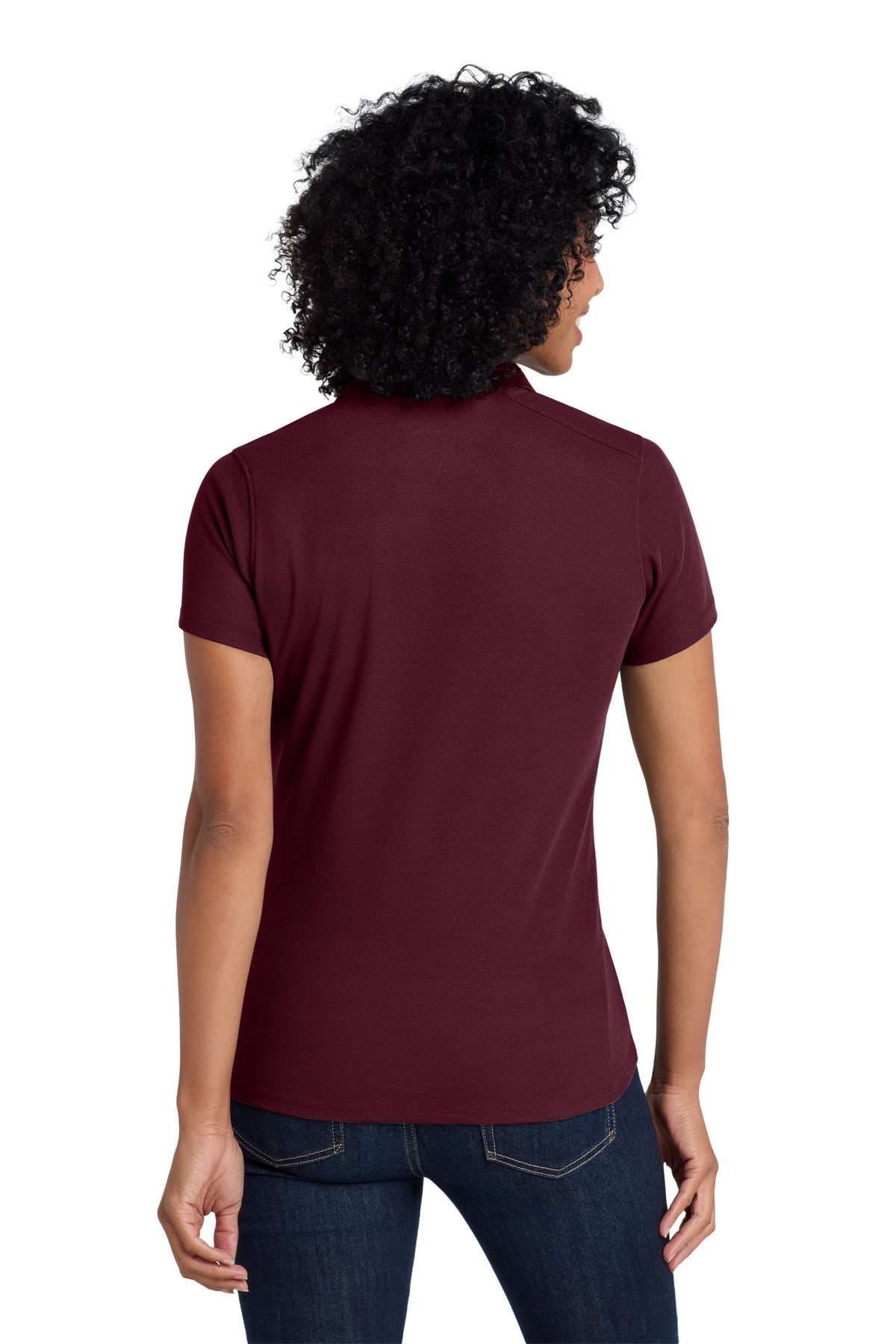 Maroon Port Authority Women's EZPerformance Pique Polo. LK600