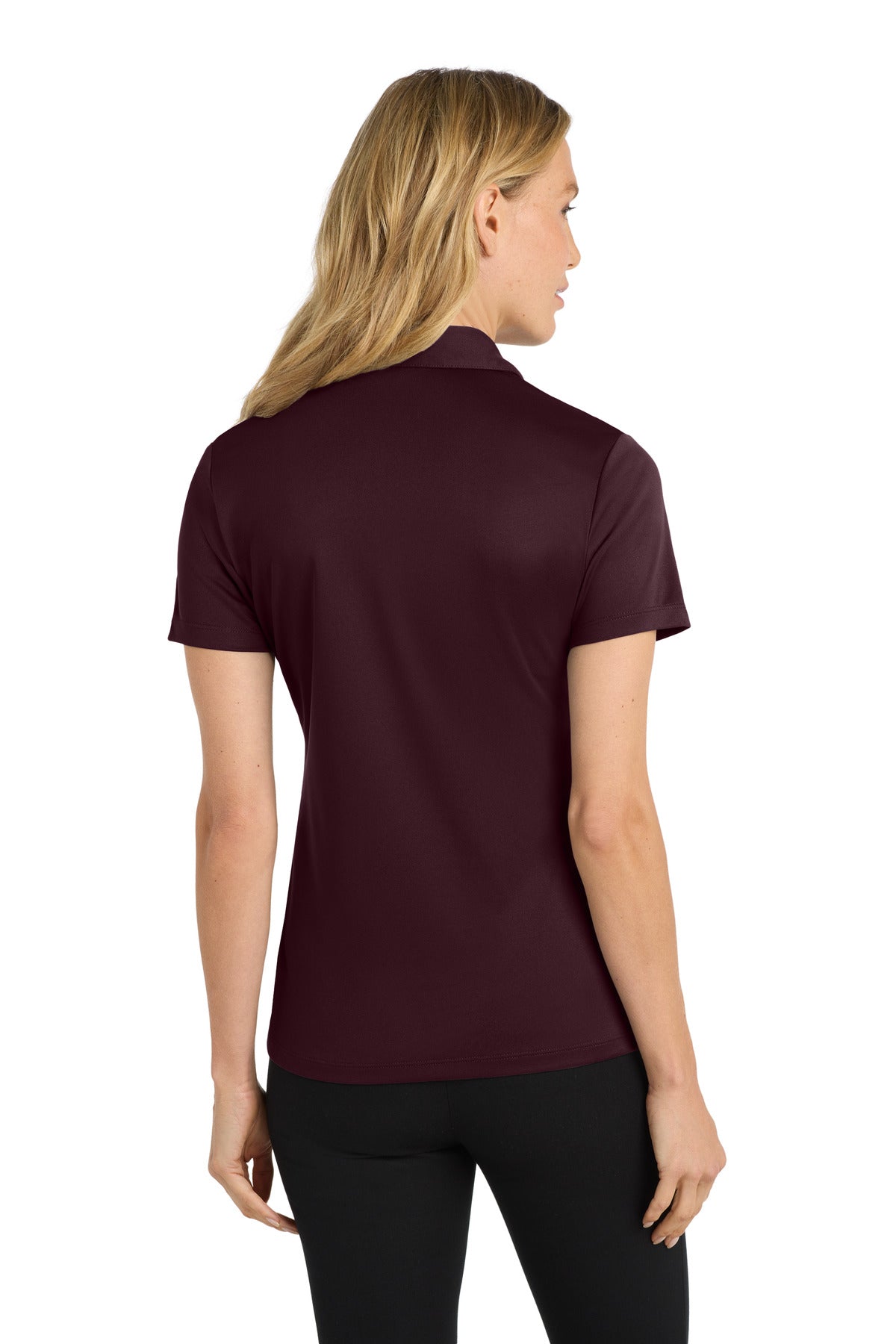 Maroon Port Authority Women's Silk Touch Performance Polo. L540
