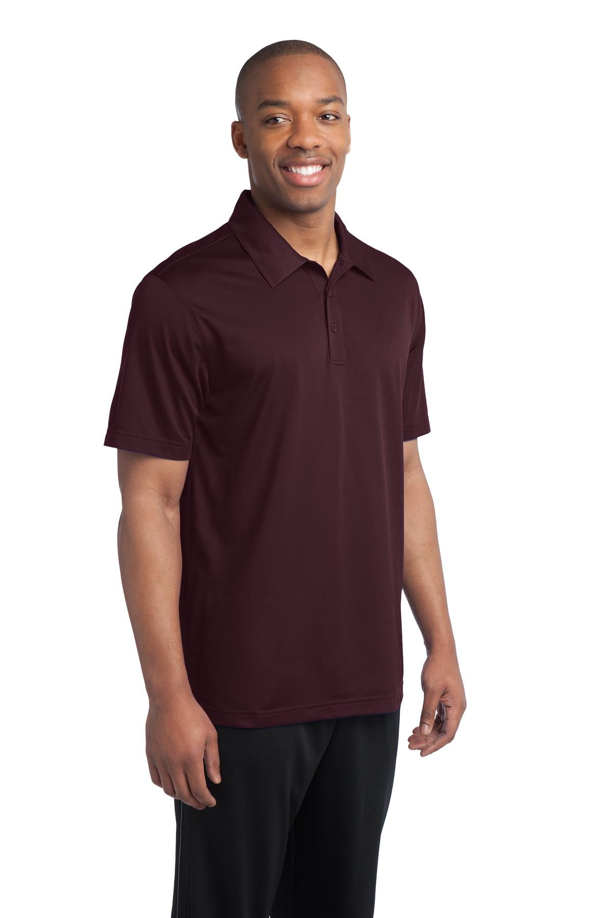 Maroon Sport-Tek PosiCharge Active Textured Polo. ST690