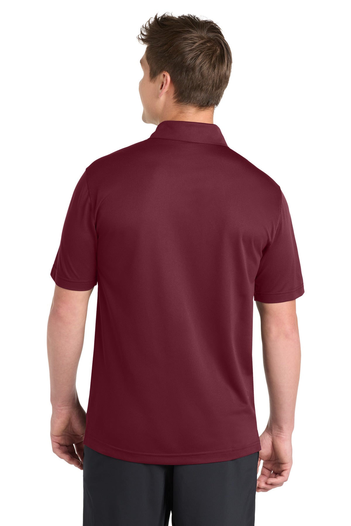 Maroon Sport-Tek PosiCharge Active Textured Polo. ST690