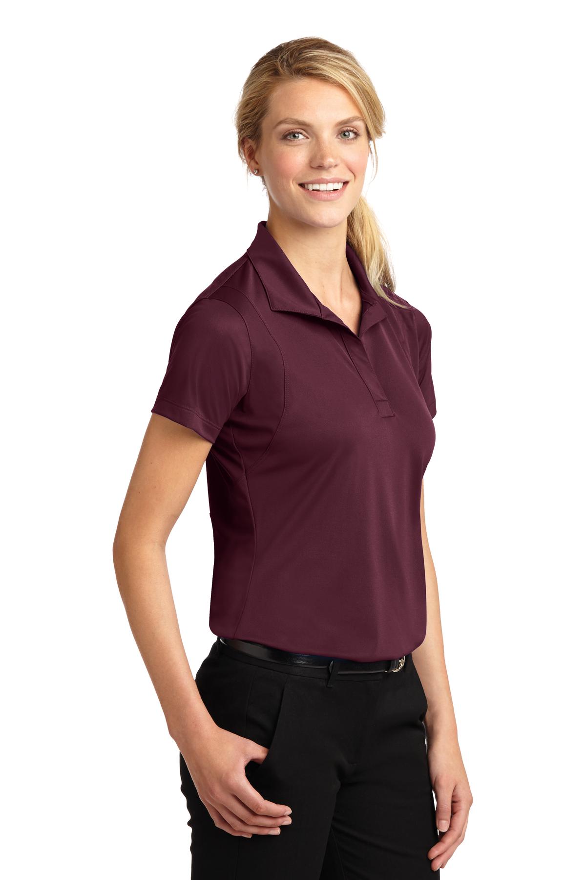 Maroon Sport-Tek Women's Micropique Sport-Wick Polo. LST650