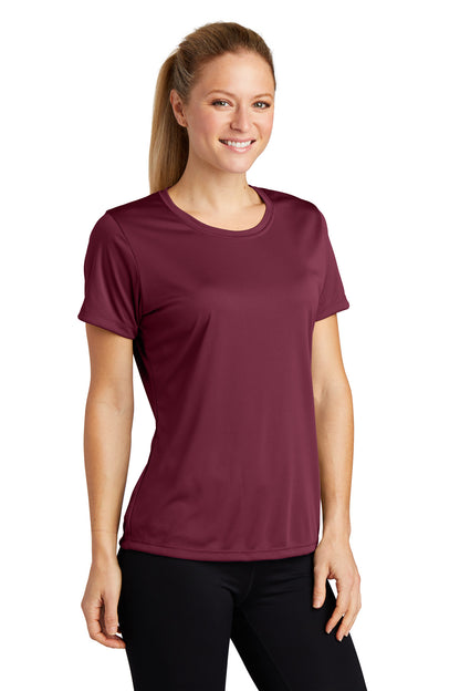 Maroon Sport-Tek Women's PosiCharge Competitor Tee. LST350