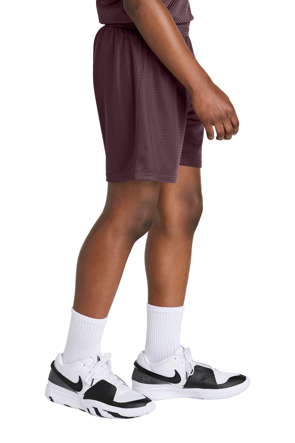 Maroon Sport-Tek Youth PosiCharge Mesh 5" Short YST5100