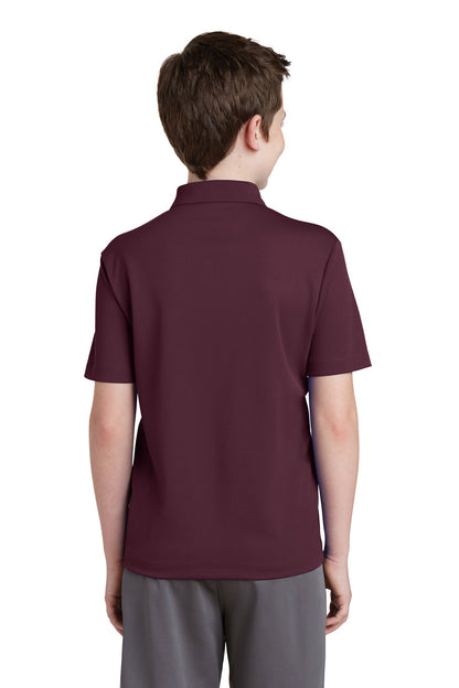 Maroon Sport-Tek Youth PosiCharge RacerMesh Polo. YST640