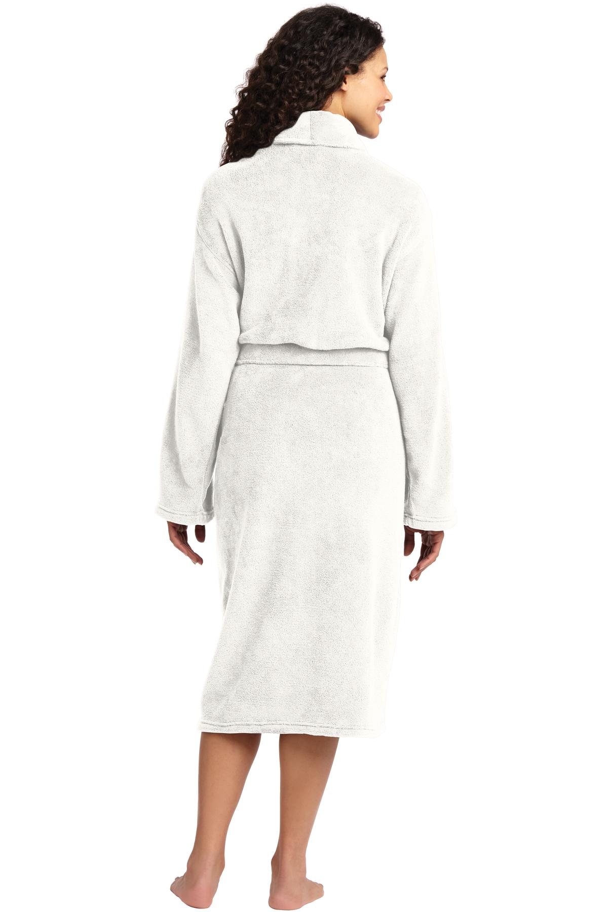 Marshmallow Port Authority Plush Microfleece Shawl Collar Robe. R102