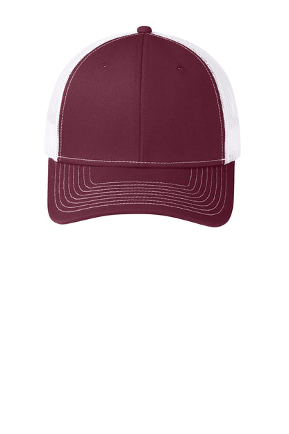 Mar/White Port Authority Snapback Trucker Cap. C112