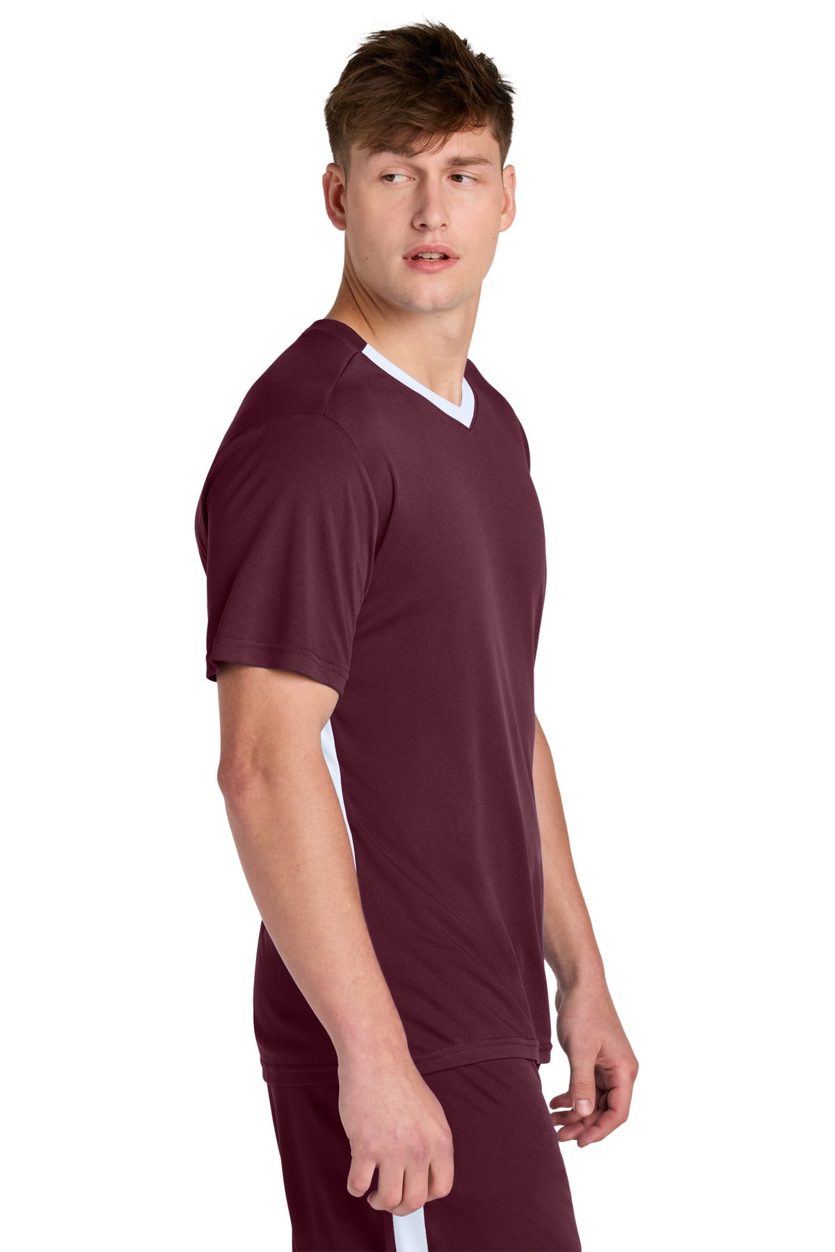 Mar/White Sport-Tek Competitor United V-Neck ST101