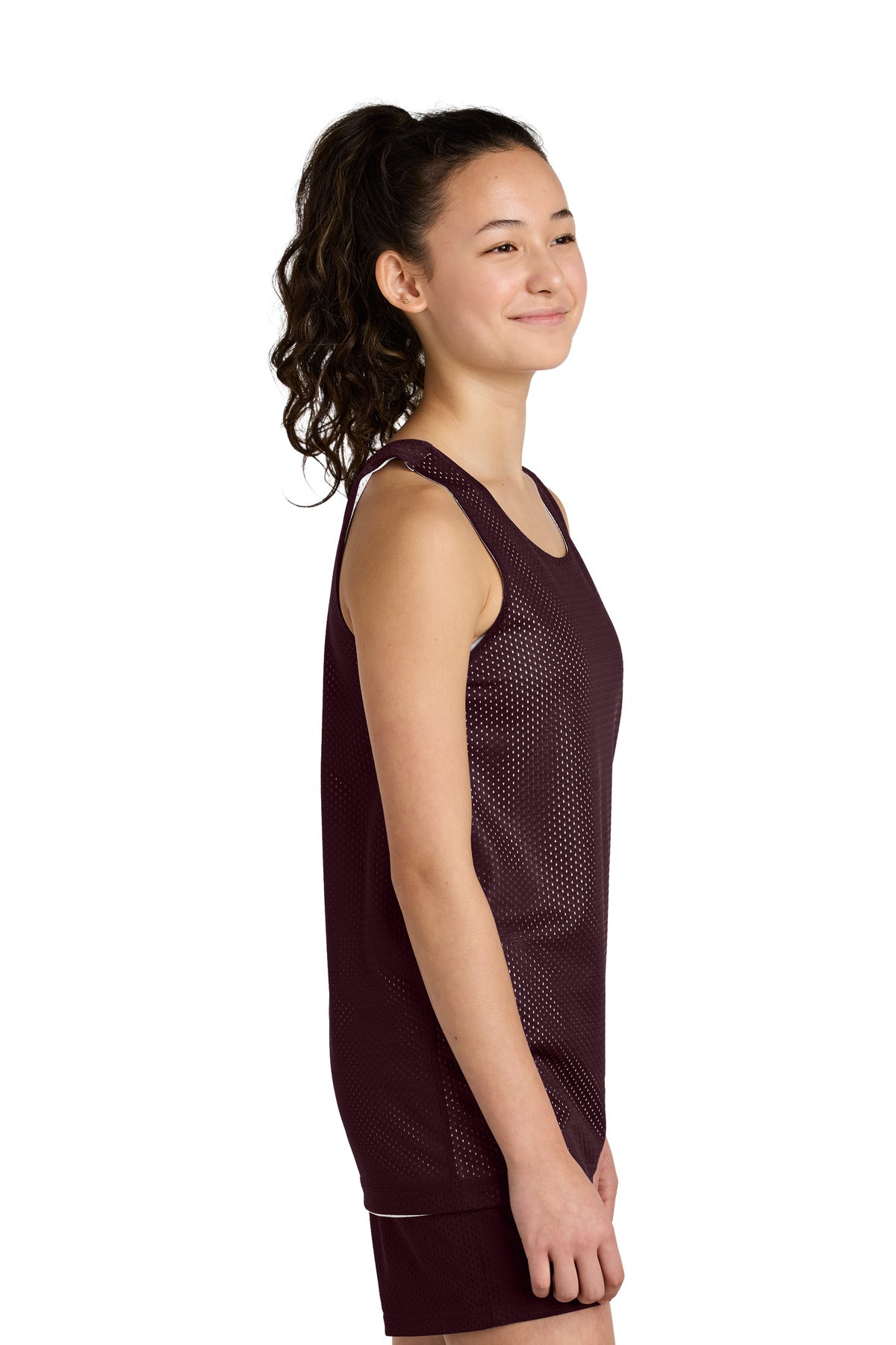 Mar/White Sport-Tek Youth PosiCharge Reversible Mesh Tank YST5000