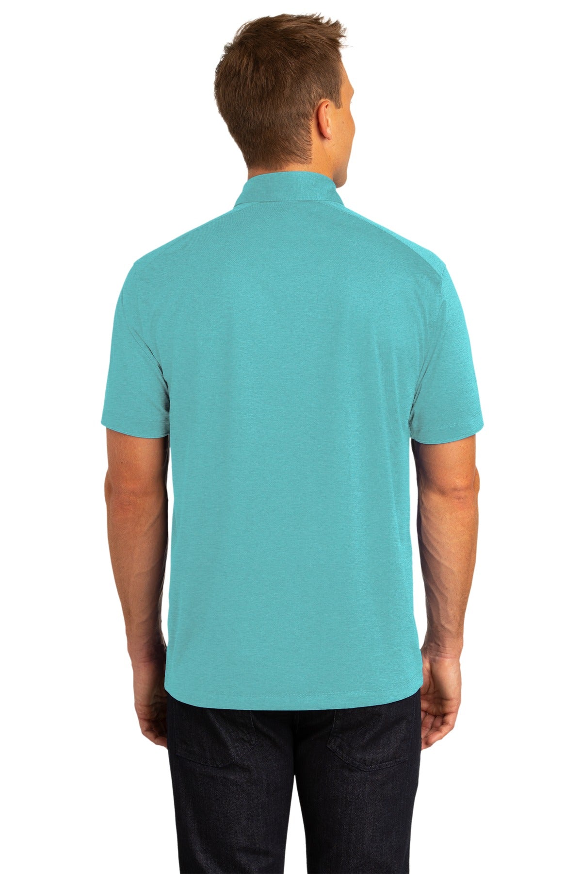 Maui Blue Port Authority Digi Heather Performance Polo. K574