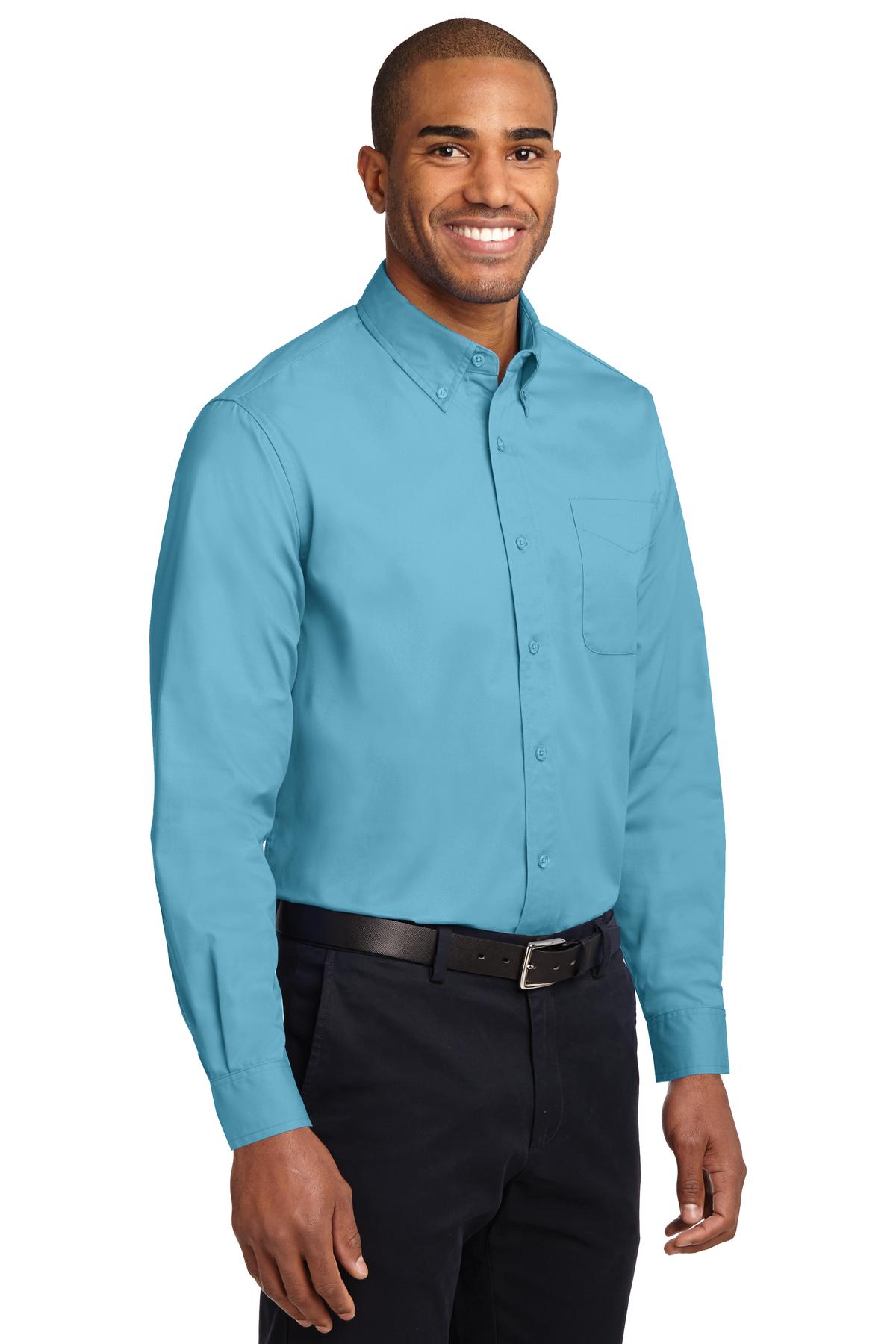 Maui Blue Port Authority Extended Size Long Sleeve Easy Care Shirt S608ES