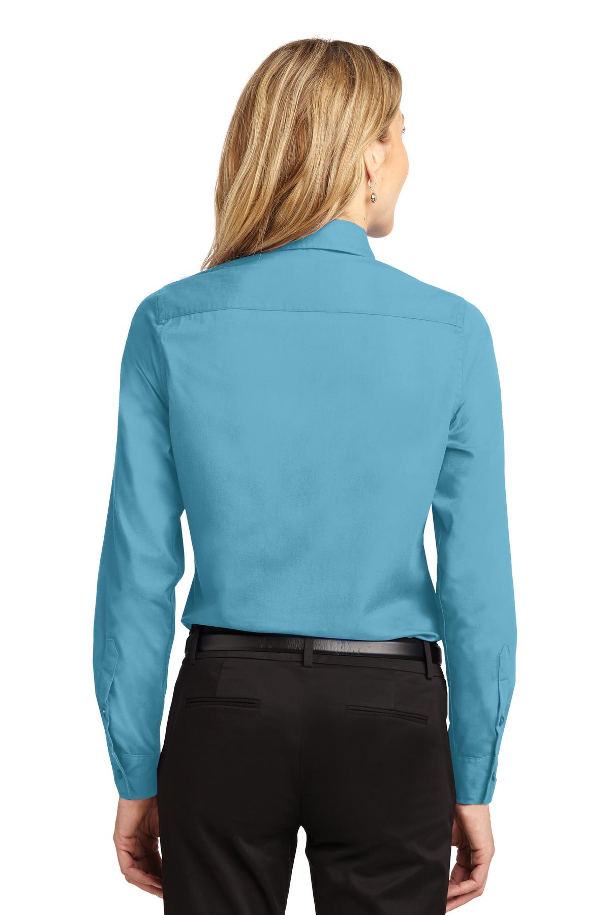 Maui Blue Port Authority Women's Long Sleeve Easy Care Shirt. L608