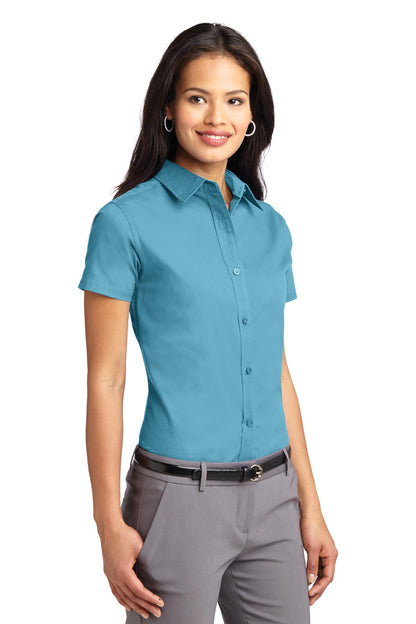 Maui Blue Port Authority Women's Short Sleeve Easy Care Shirt. L508