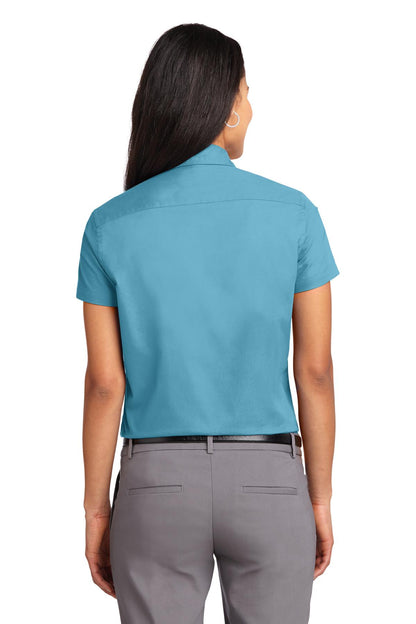 Maui Blue Port Authority Women's Short Sleeve Easy Care Shirt. L508
