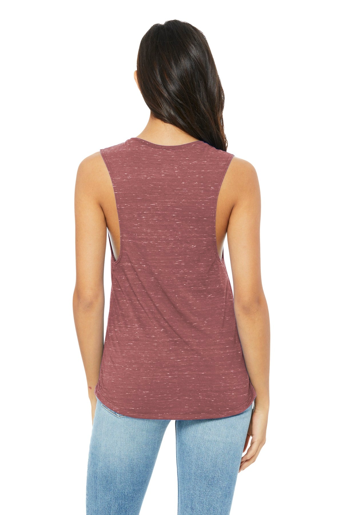 Mauve Marble BELLA+CANVAS Women's Flowy Scoop Muscle Tank. BC8803