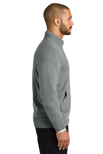 MdHtGrey Port Authority Easy Care Full-Zip Sweater SW2901