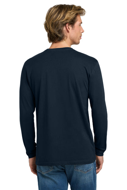MdntNavy Next Level Apparel Cotton Long Sleeve Tee. NL3601