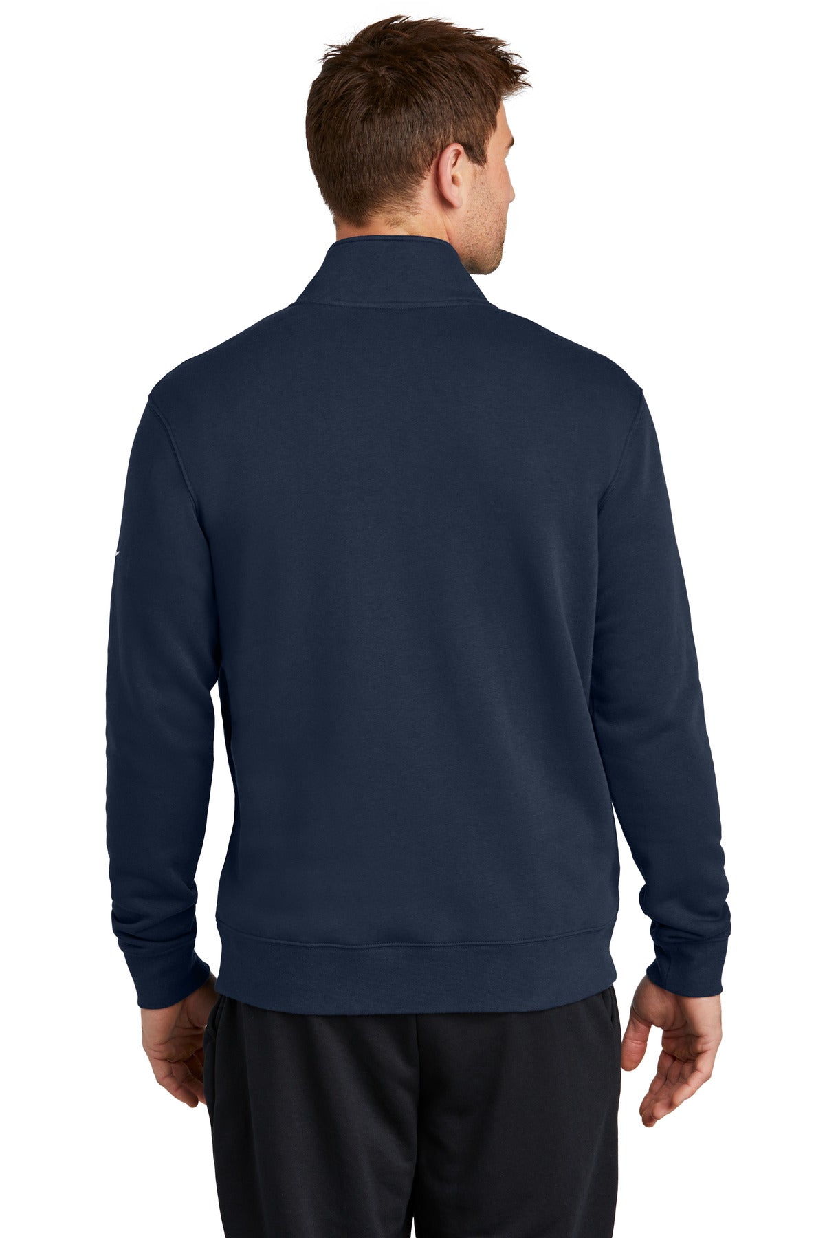 MdntNavy Nike Club Fleece Sleeve Swoosh 1/2-Zip NKDX6718