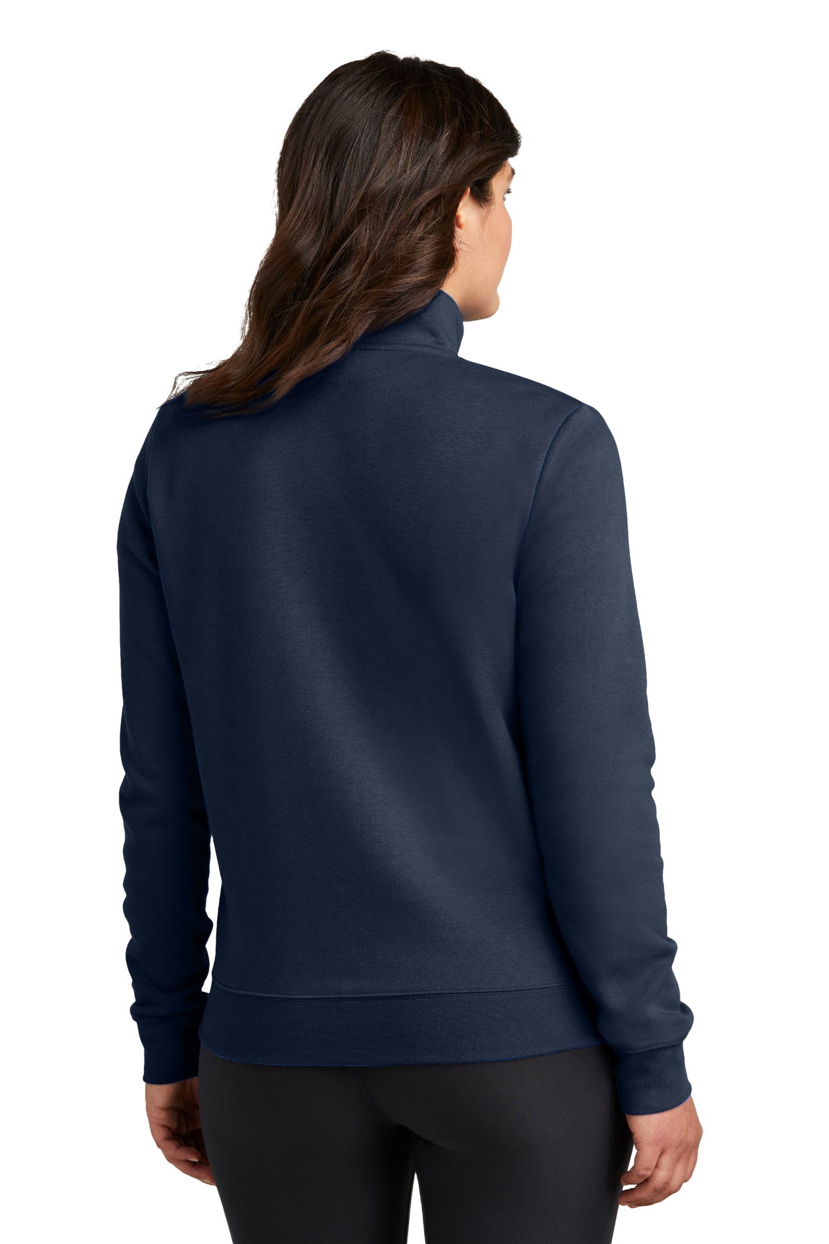 MdntNavy Nike Women's Club Fleece Sleeve Swoosh 1/2-Zip NKDX6720