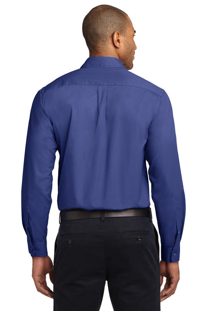 Med. Blue Port Authority Extended Size Long Sleeve Easy Care Shirt S608ES